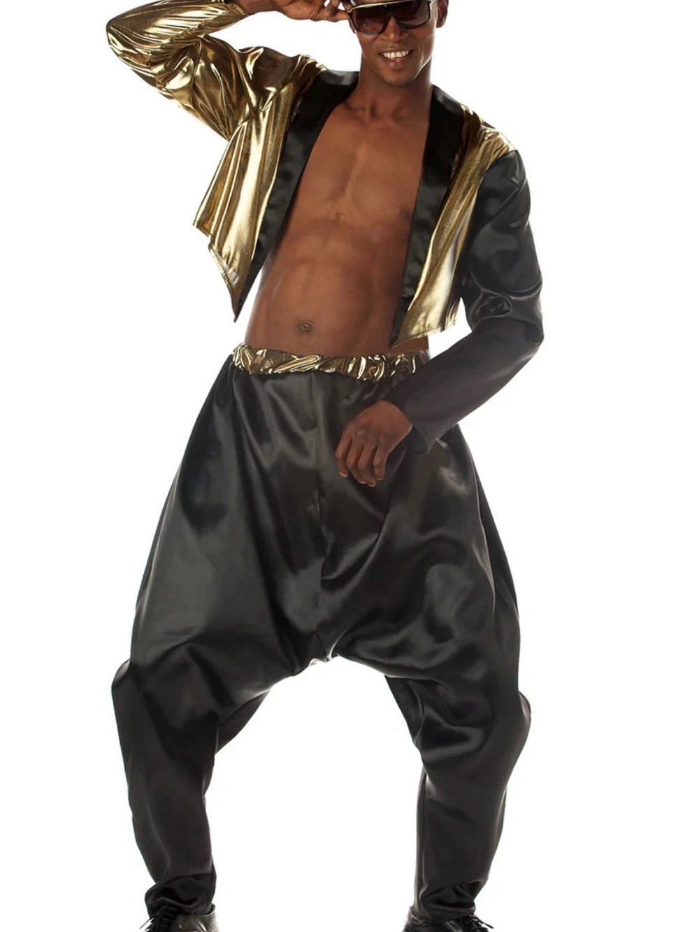 Rapper Adult Costume" or "Old School Rapper Mens MC Hammer Costume"